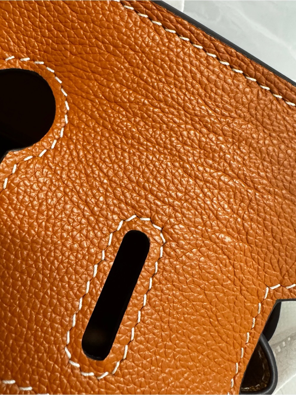 LEATHER INSIDE & OUT Gold Brown 30 BK Satchel Structured Belted w/ Gold HW - Picture 3 of 11